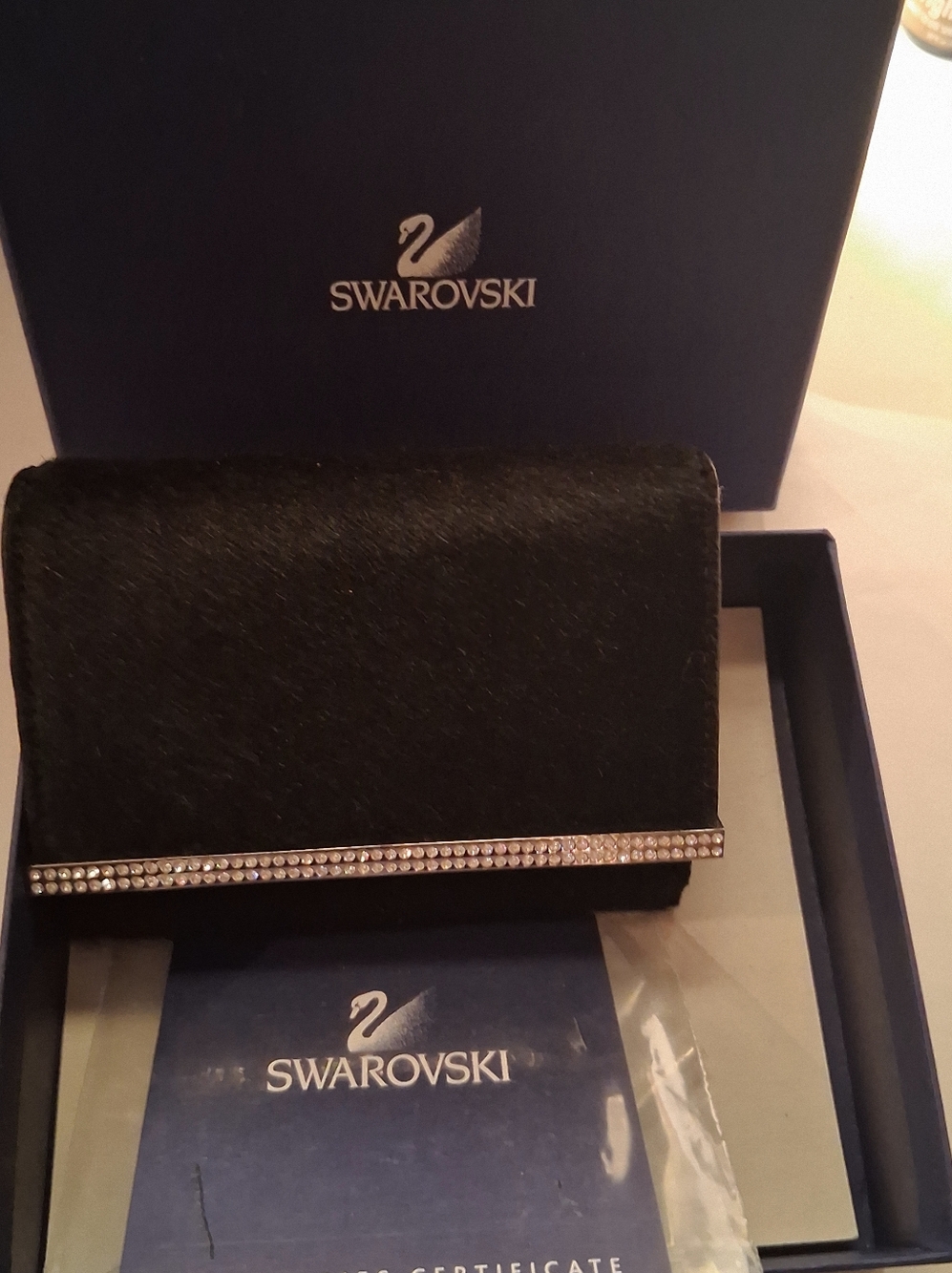 Swarovski Pony Hair Leather Wallet